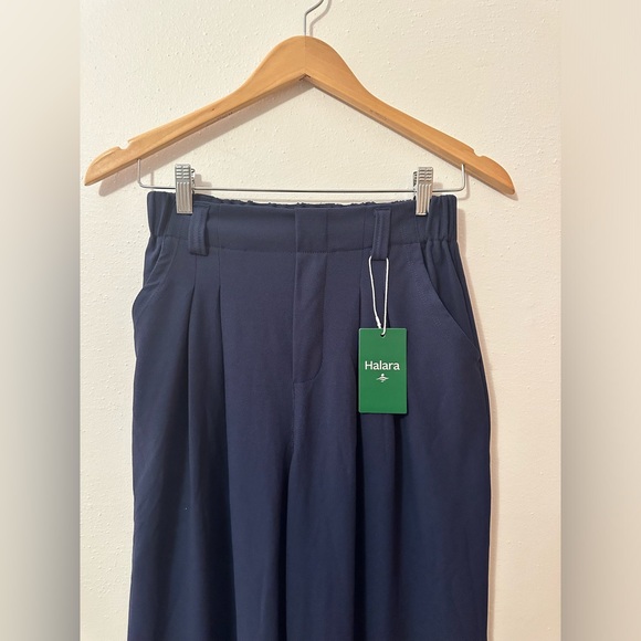 NEW Halara Flex High Waisted Plicated Side Pocket Wide Leg Waffle Trousers - Picture 5 of 12